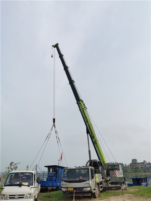 奇台县桥梁建设吊装案例